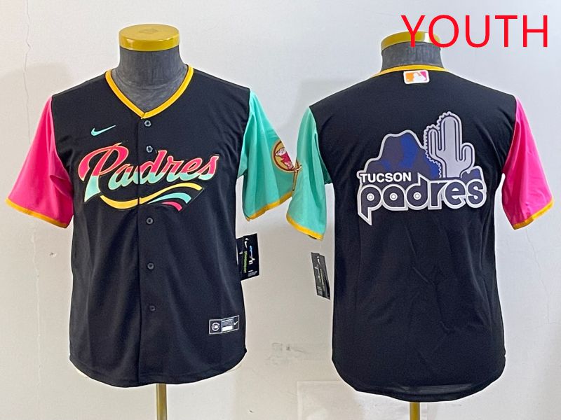 Youth San Diego Padres Blank Black City Edition Game 2025 Nike MLB Jersey style 6->youth mlb jersey->Youth Jersey